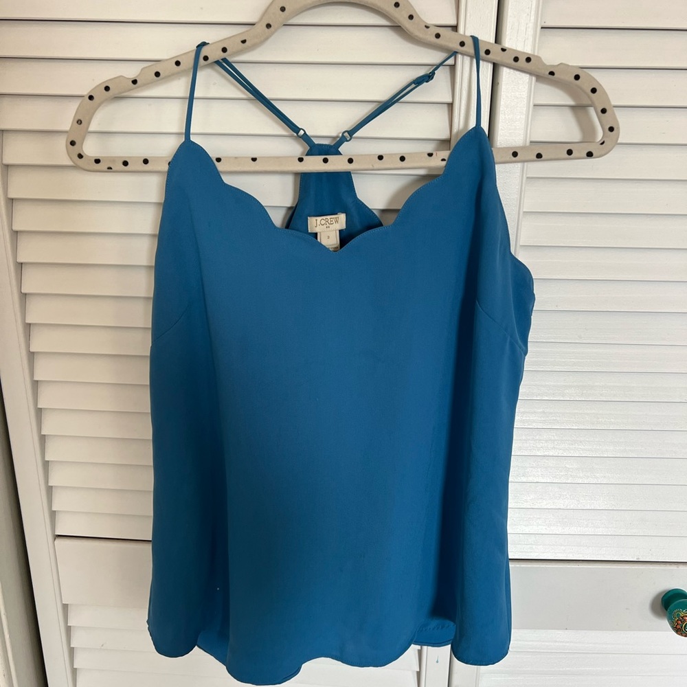 J Crew scalloped edge tank top